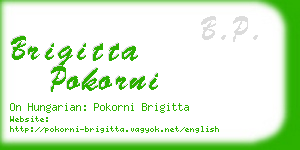 brigitta pokorni business card